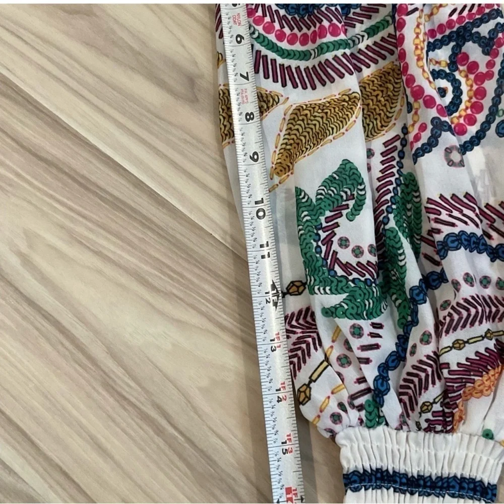 Free People Jealous Tomatoes Polyester Long Sleeve Blouse Top Size Small - Picture 6 of 12